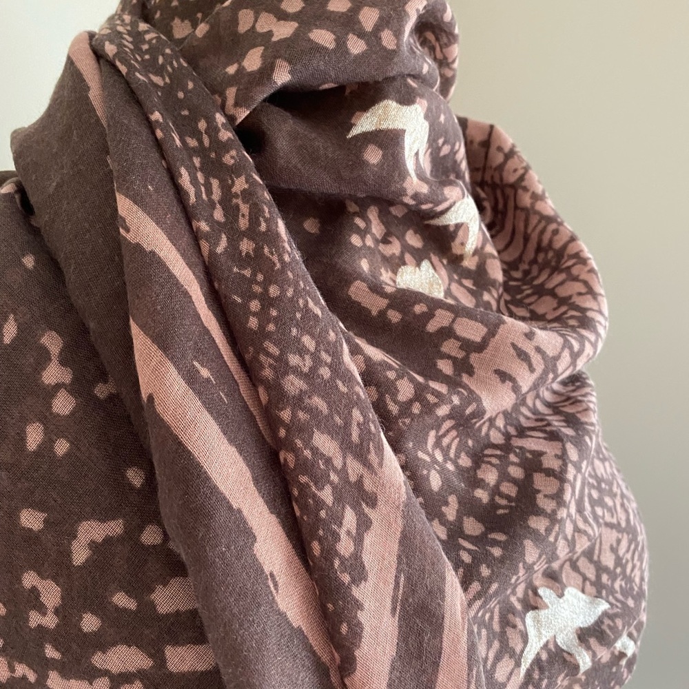 Scarf Large Breathable with Birds